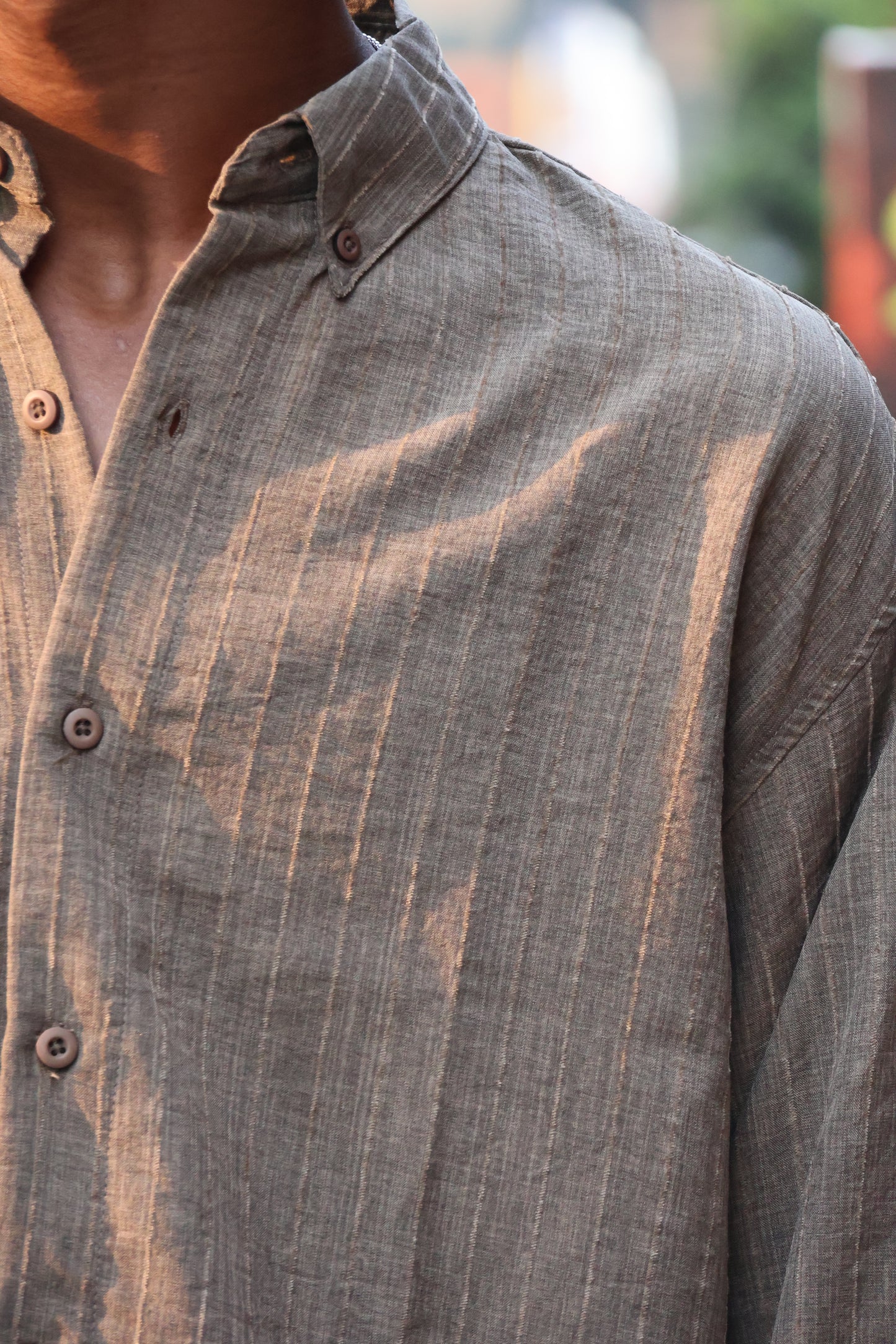 Slate Earth Textured Slub Button-Down shirt