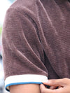 The Vintage Velour Knit Polo – Earth Brown