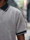The Vintage Velour Knit Polo – Heather Gray