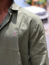 Premium Linen Button-Down Shirt – Sage Green