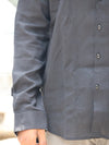 Premium Linen Button-Down Shirt – Obsidian Black