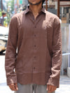 Premium Linen Button-Down Shirt – Earthy Espresso Brown
