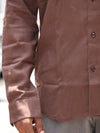 Premium Linen Button-Down Shirt – Earthy Espresso Brown