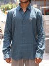 Premium Linen Button-Down Shirt – Deep Teal