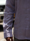 Premium Linen Button-Down Shirt – Muted Lavender