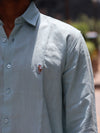 Premium Linen Button-Down Shirt – Mint Ice