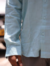 Premium Linen Button-Down Shirt – Mint Ice