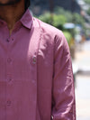 Premium Linen Button-Down Shirt – Dusty Rose