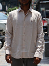 Premium Linen Button-Down Shirt – Oatmeal Cream