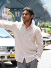 Premium Linen Button-Down Shirt – Oatmeal Cream