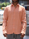 Premium Linen Button-Down Shirt – Apricot Peach