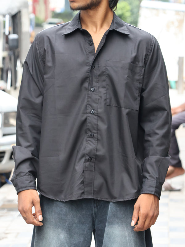 "UNPROCESSED" Graphic Streetwear Button-Down Shirt