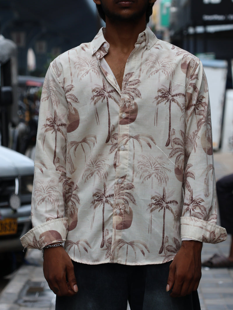Sepia Horizon Resort Button-Down Shirt