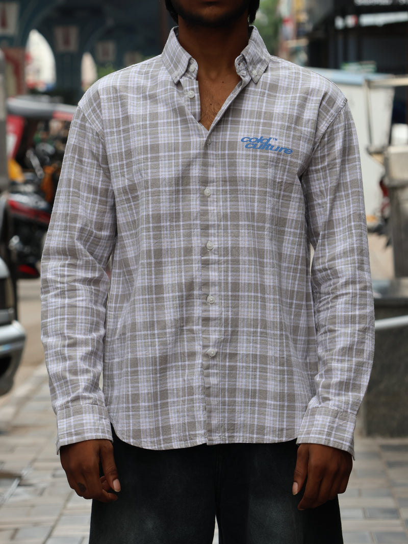 Studded Plaid Streetwear Button-Down Shirt