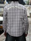 Studded Plaid Streetwear Button-Down Shirt