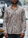 Botanical Block-Print Long-Sleeve Shirt