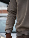 Textured Corduroy Pullover Polo – Oatmeal Cream