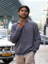 Textured Corduroy Pullover Polo – Slate Grey