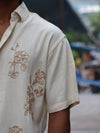 The Botanical Resort Shirt in Oatmeal Cream