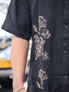 The Botanical Resort Shirt in Obsidian Black
