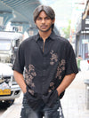 The Botanical Resort Shirt in Obsidian Black