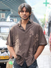 The Botanical Resort Shirt in Earthy Espresso Brown