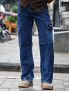 The Distressed Wave Cargo Denim in Acid Wash Blue