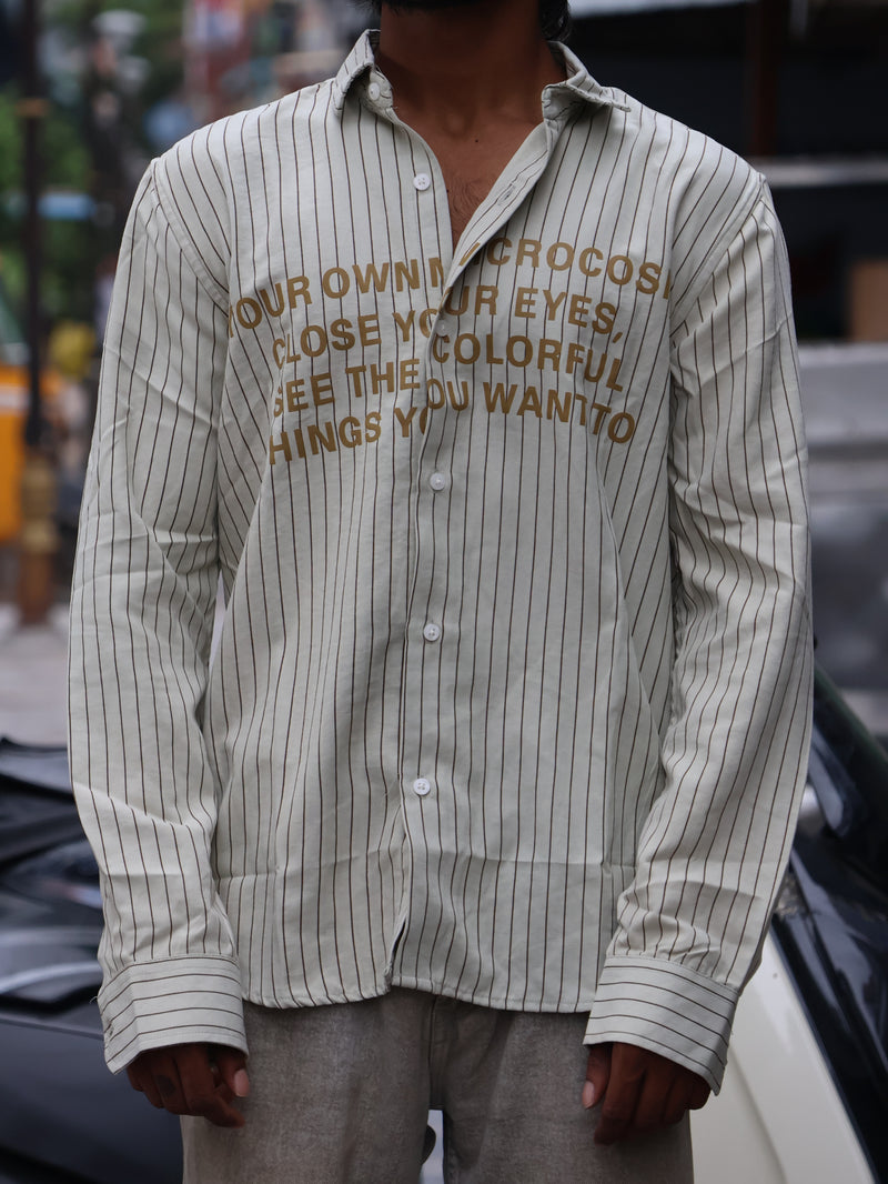 The Microcosm Striped Graphic Button-Down