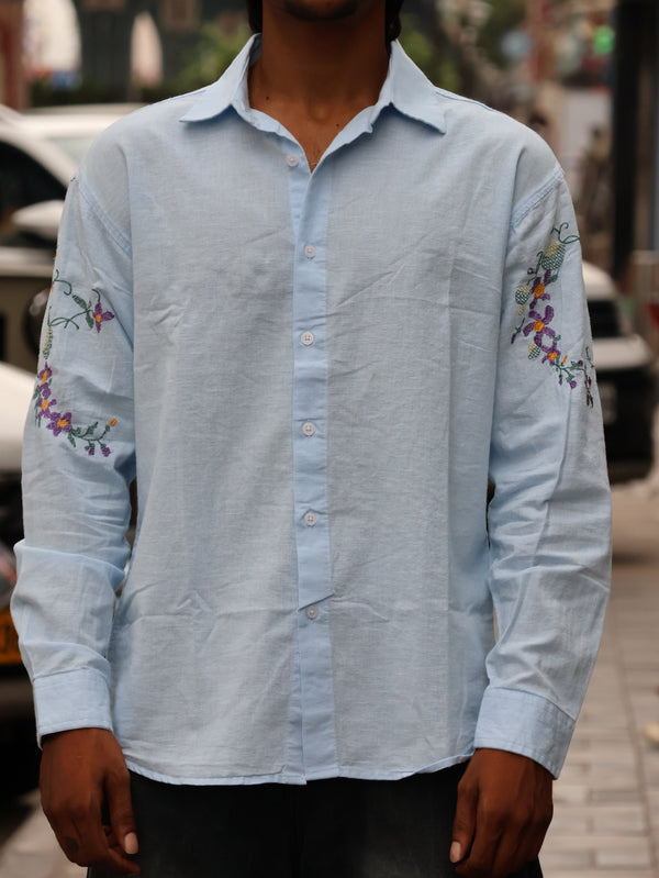 The Meadow Embroidered Premium Linen Shirt