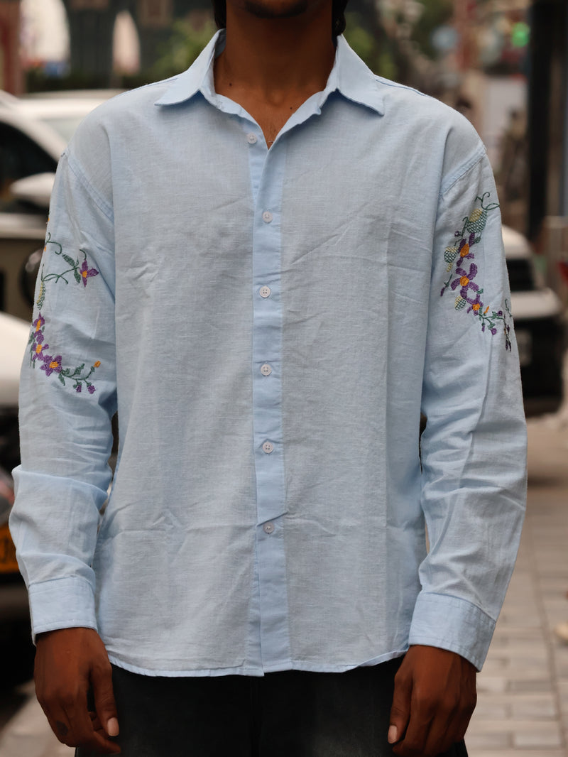 The Meadow Embroidered Premium Linen Shirt