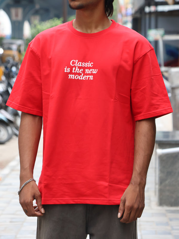 "Nikes" Oversized Graphic Tee – Fire Red
