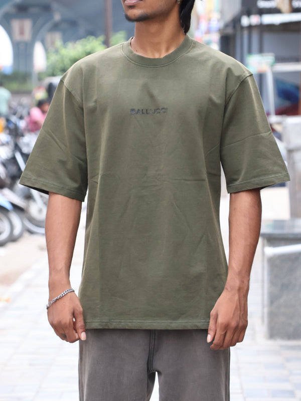 BALLUCCI Heavyweight Oversized Tee – Olive Drab