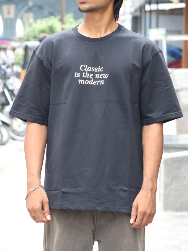 "Classic Is The New Modern" Heavyweight Graphic Tee – Vintage Black