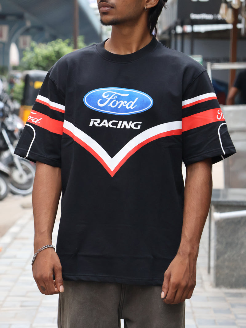 Ford Racing Heavyweight Oversized Tee – Pitch Black