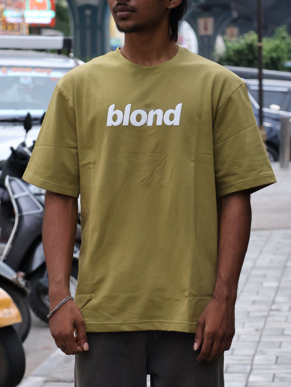 Frank Ocean "Blond" Heavyweight Oversized Tee – Olive Gold