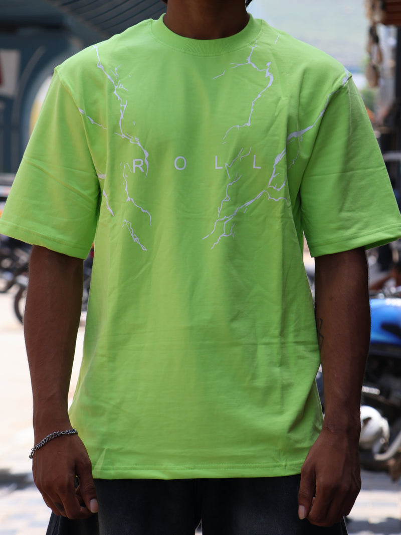 Legendary Power Oversized Graphic Tee – Lime Green