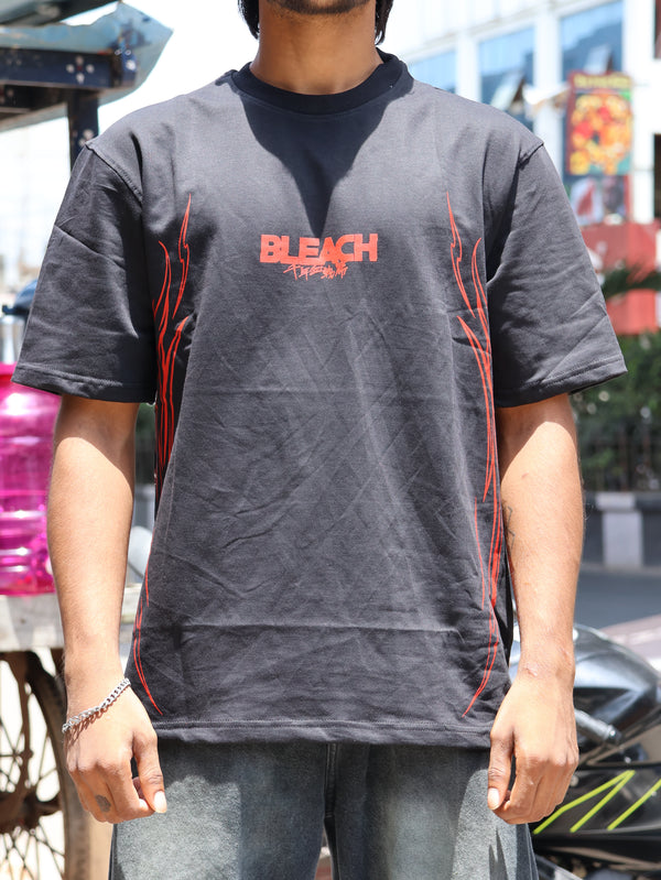"HOLLOW MASK" Oversized Graphic Tee – Pitch Black