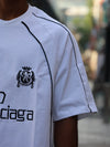 Athletic Crest Embroidered Oversized Tee – Crisp White