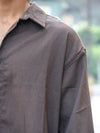 Meadow Embroidered Hem Button-Down Shirt – Earthy Espresso
