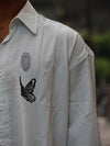 Monarch Graphic Striped Button-Down Shirt – Mint Ice