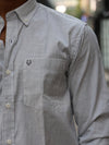 The Daily Micro-Stripe Button-Down