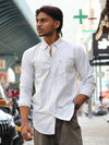 The Daily Micro-Stripe Button-Down