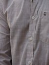 The Daily Micro-Stripe Button-Down — Sand