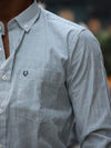 The Daily Micro-Stripe Button-Down — Mint Ice