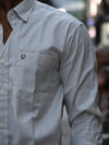 The Daily Micro-Stripe Button-Down — Oatmeal Sand