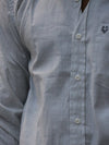 The Daily Micro-Stripe Button-Down — Oatmeal Sand