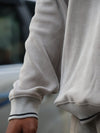 Long Sleeve Ribbed Knit Polo - Ash Grey