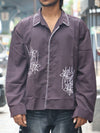 Obsidian Floral Stitch Shirt
