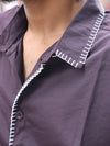 Obsidian Floral Stitch Shirt