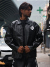 Croc-Embossed Gothic Cross Jacket